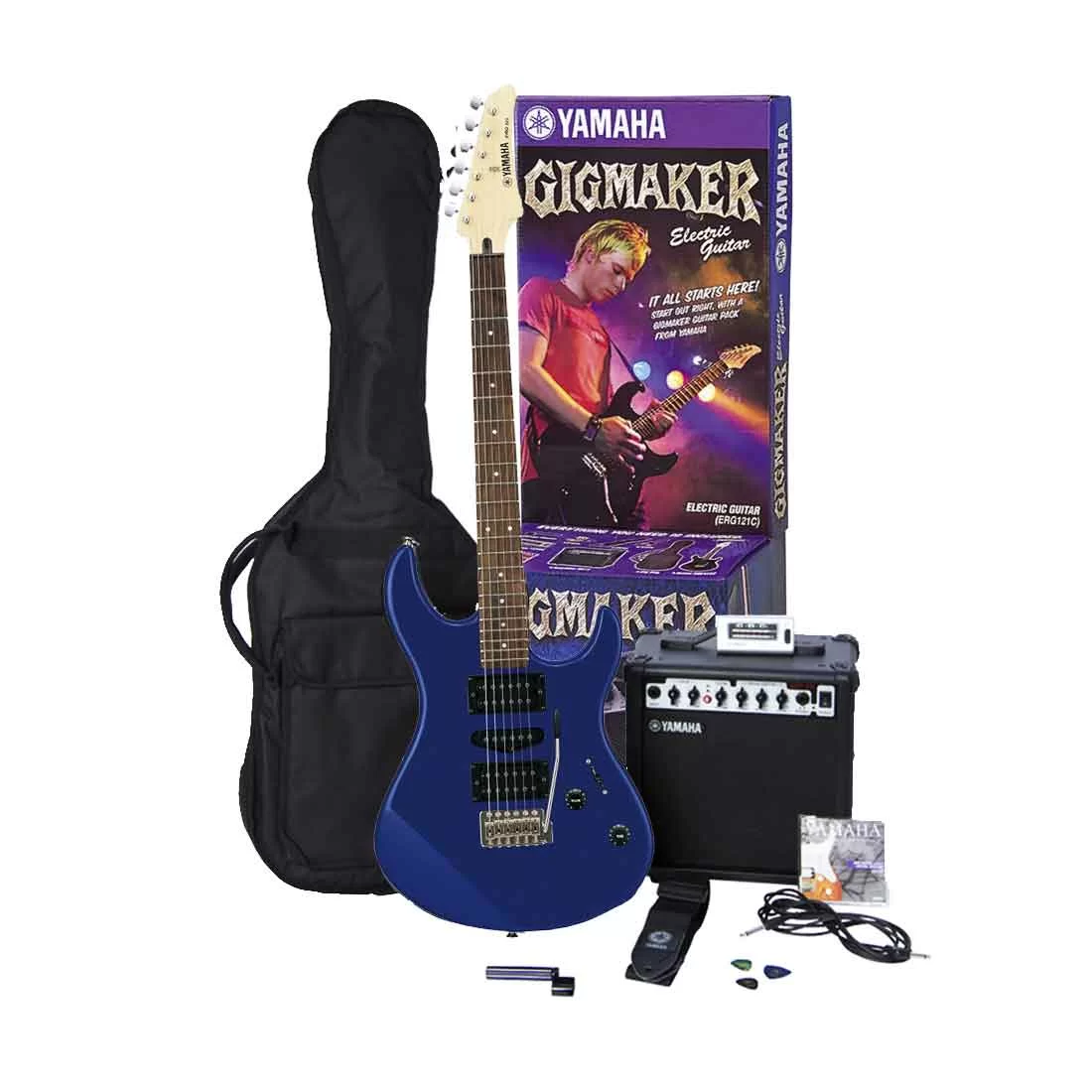 Yamaha electric store guitar blue